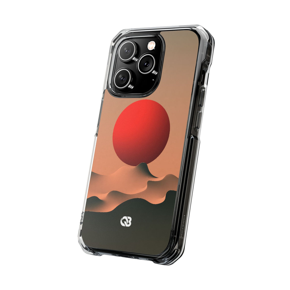 Crimson Sol Ridge · Clear Impact Magnetic Phone Case for iPhone · Red