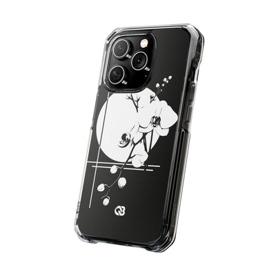 Nocturne Orchid Bloom · Clear Impact Magnetic Phone Case for iPhone ·  Black
