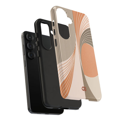 Orange Tough Phone Case for Samsung - Desert Arc Horizon