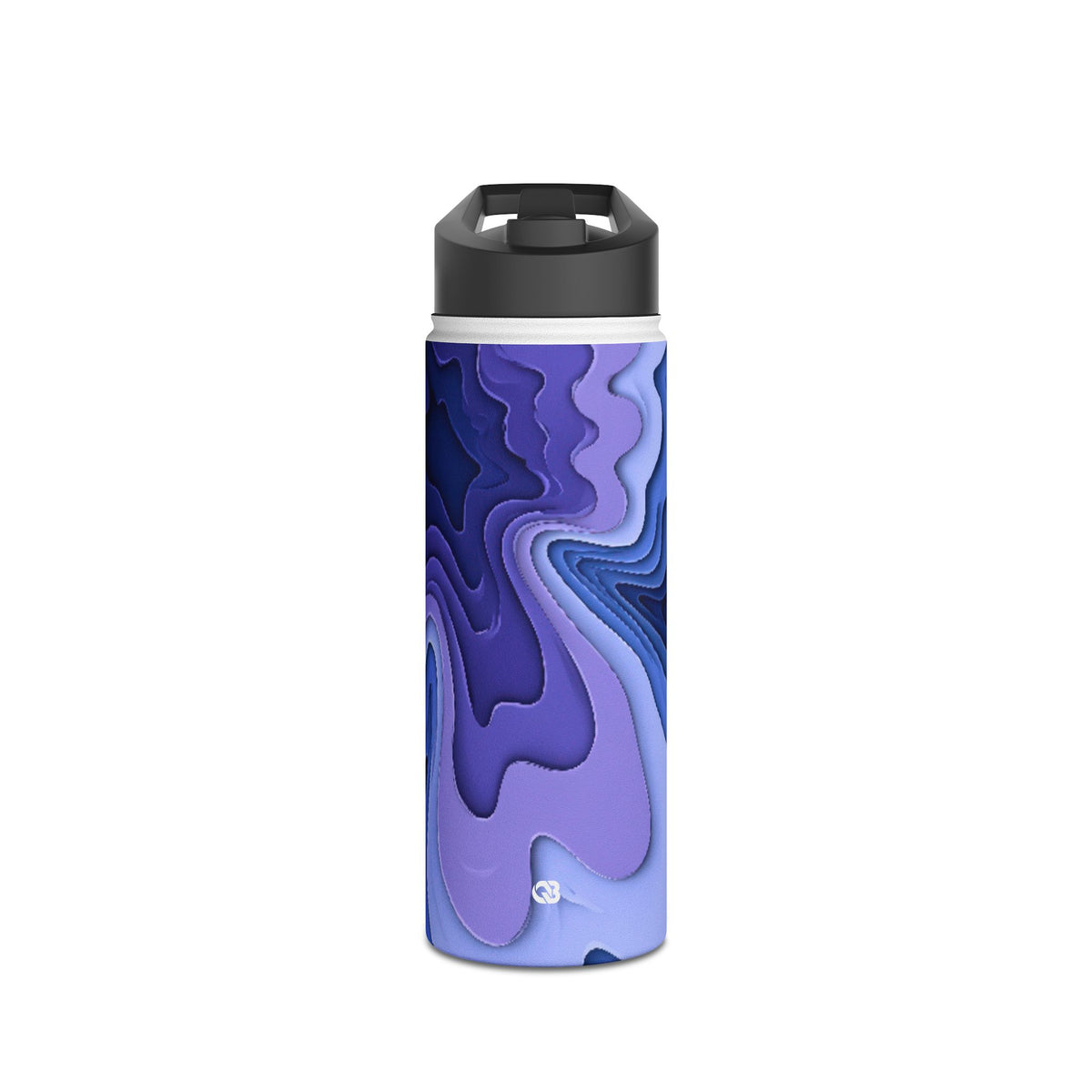 Periwinkle Strata Bloom · Insulated Water Bottle · Purple