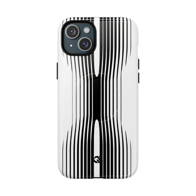 White Tough 2.0 Magsafe Phone Case for iPhone - Kinetic Mono Distortion