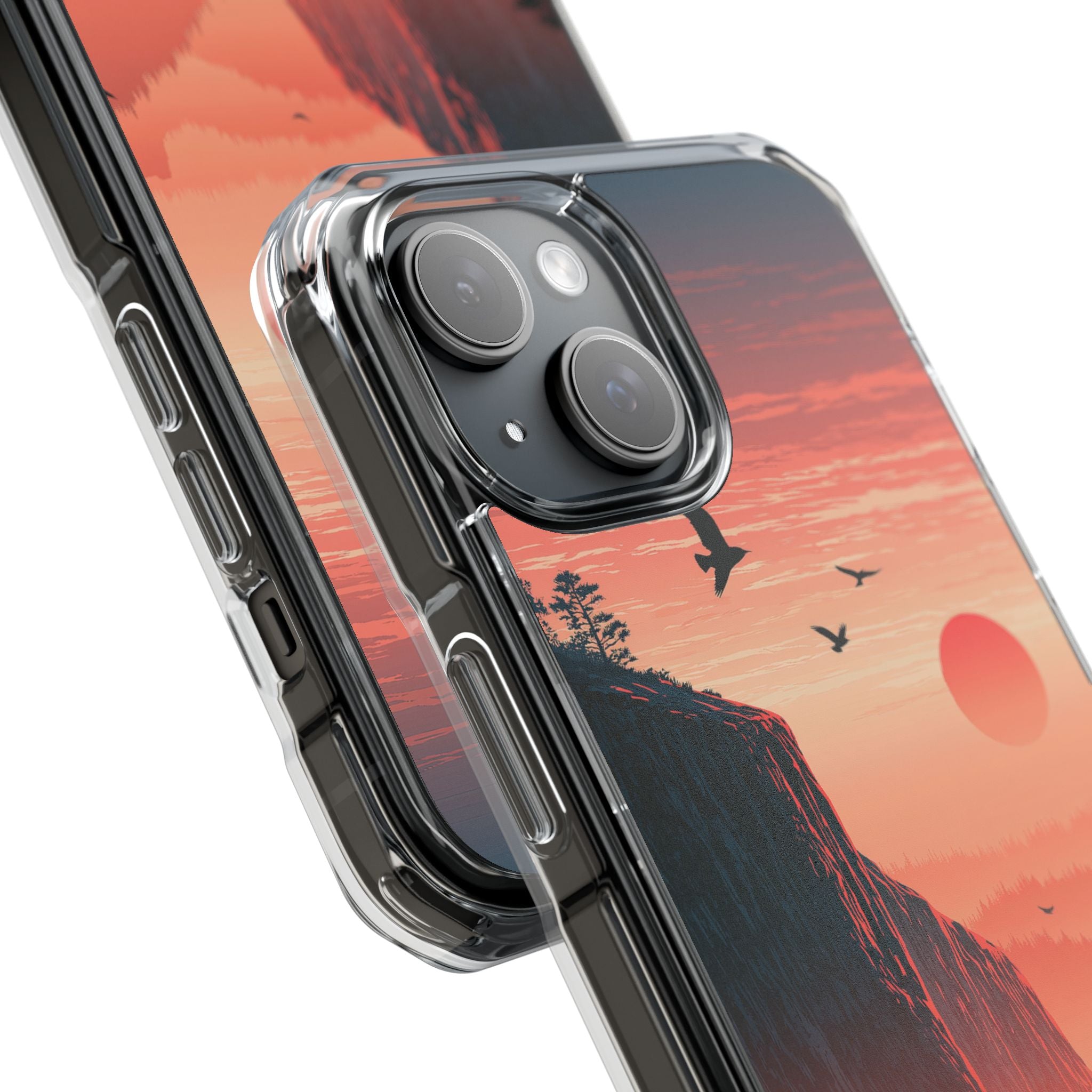 Orange Impact MagSafe Phone Case for iPhone - Crimson Ridge Flight