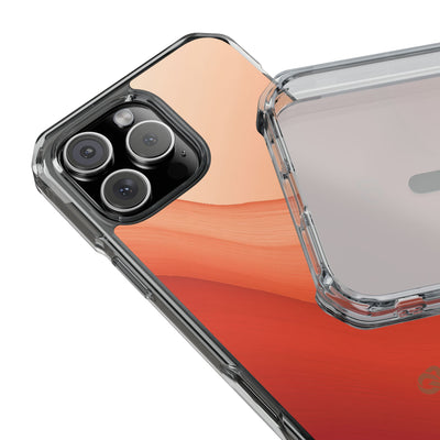 Terracotta Flow · Clear Impact Magnetic Phone Case for iPhone · Orange