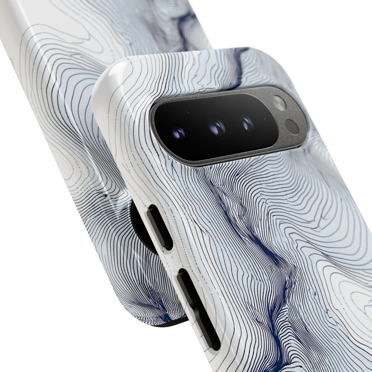 Nordic Ridge Contour · Tough Phone Case for Pixel ·  White