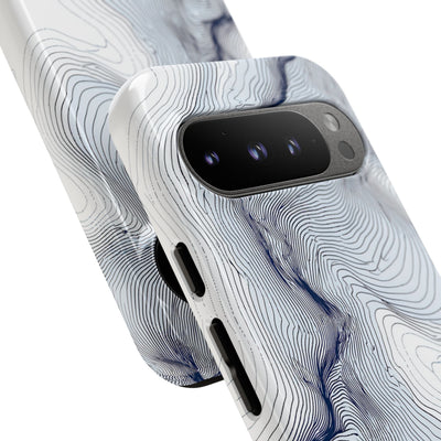 Nordic Ridge Contour · Tough Phone Case for Pixel ·  White