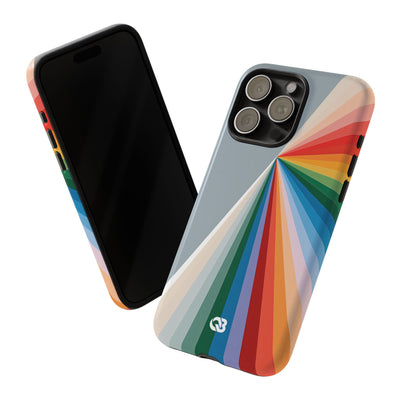 Grey Tough Phone Case for iPhone - Slate Prism Burst