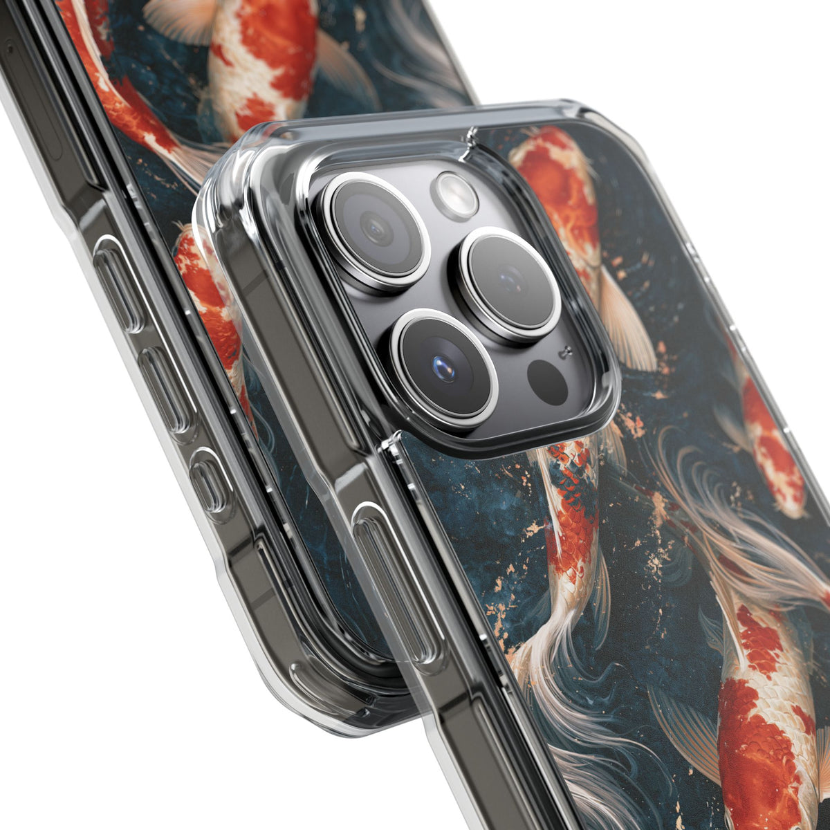 Imperial Nishikigoi · Clear Impact Magnetic Phone Case for iPhone ·  Blue