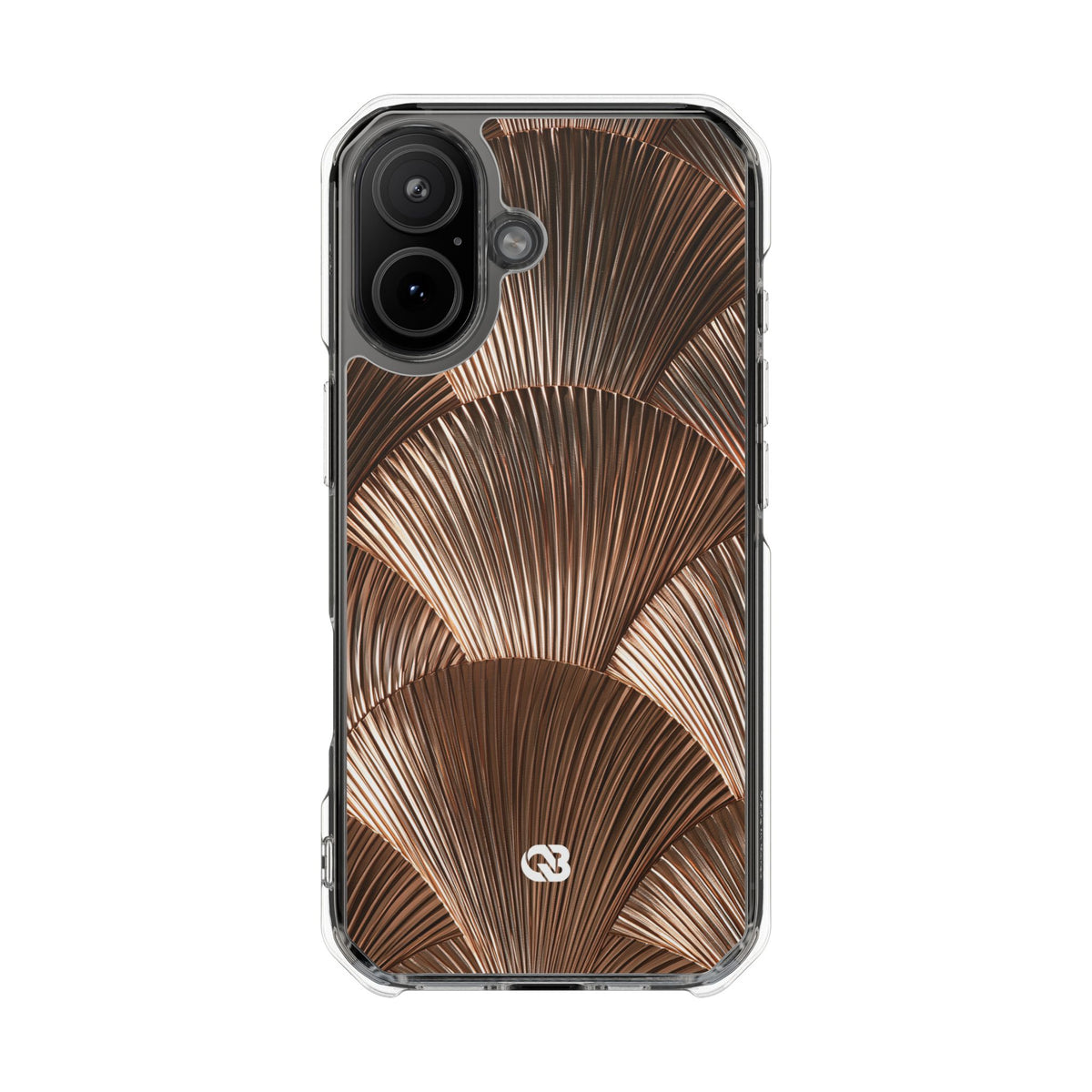 Rose Gilded Fan · Clear Impact Magnetic Phone Case for iPhone · Gold