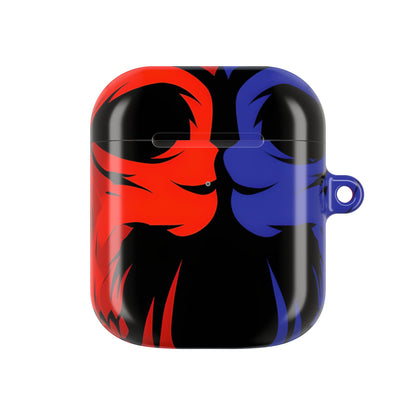 Dual Skulls RedBlue - AirPods Cover