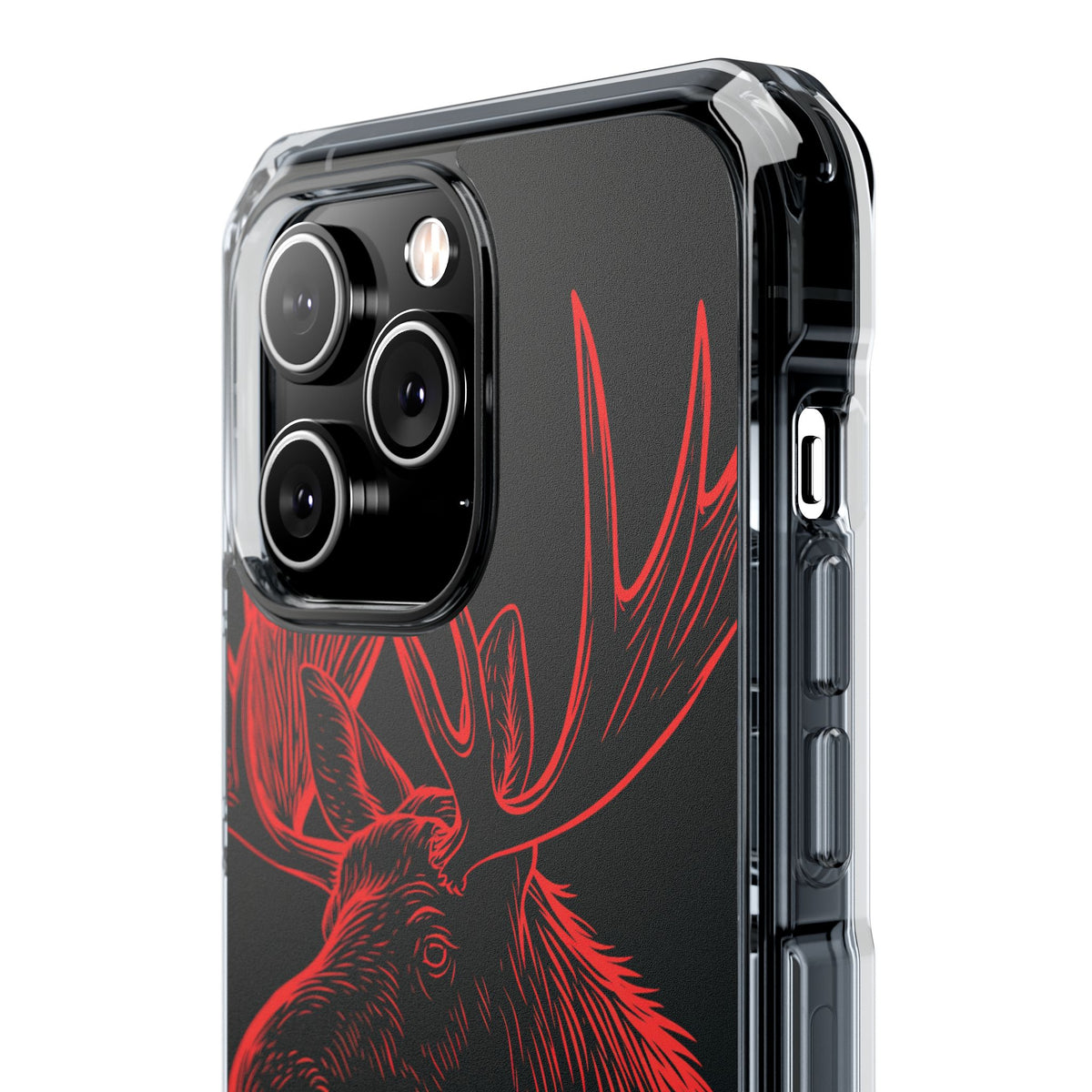 Nordic Elk · Clear Impact Magnetic Phone Case for iPhone · Black