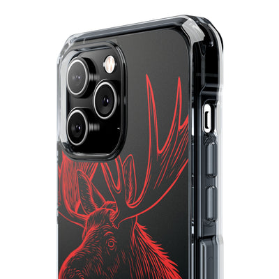Nordic Elk · Clear Impact Magnetic Phone Case for iPhone · Black