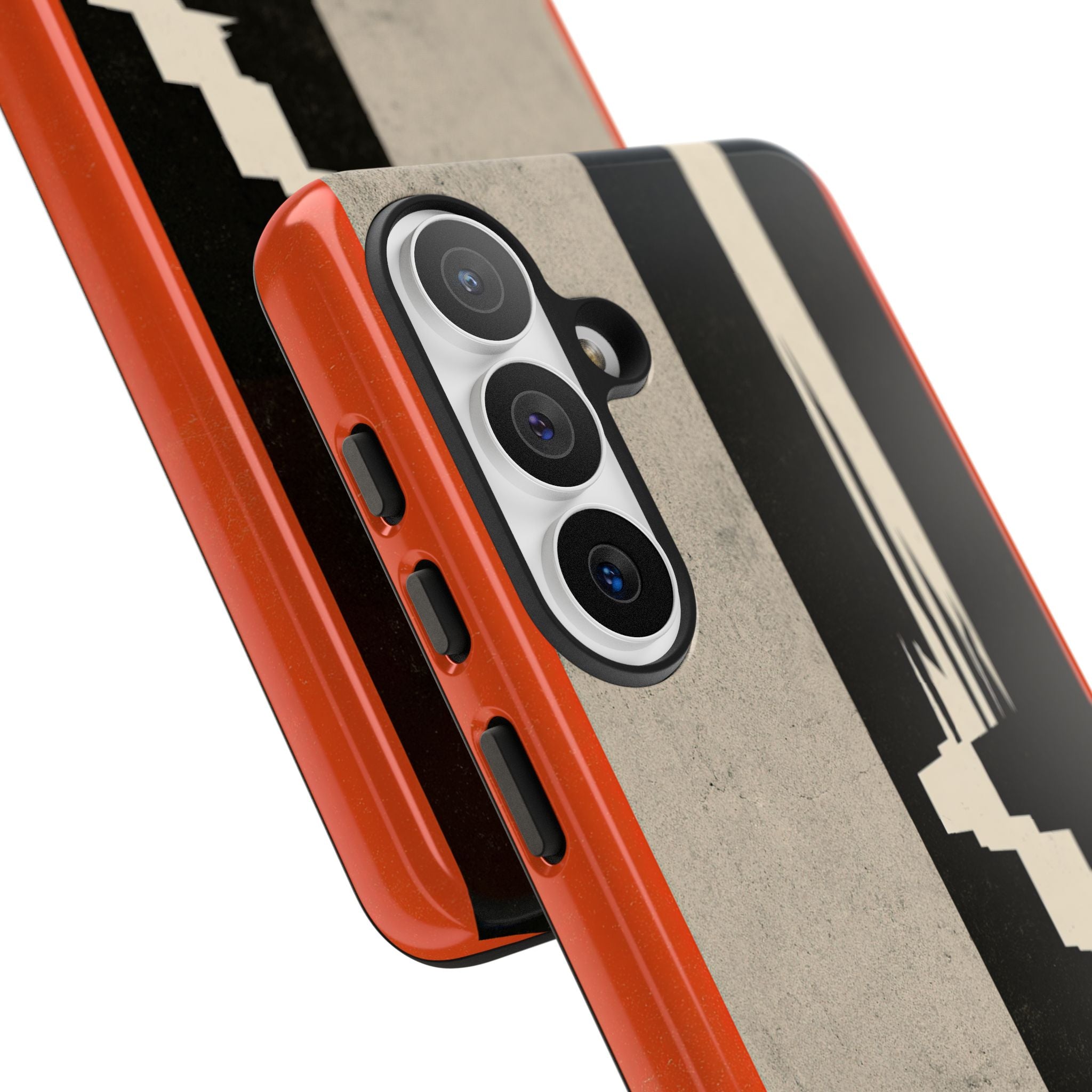 Orange Tough Phone Case for Samsung - Orange Monolith Rift