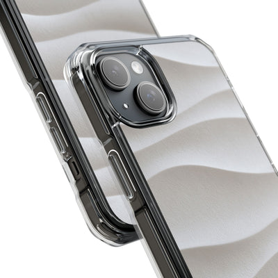 White Impact MagSafe Phone Case for iPhone - Arctic Flow Ridges