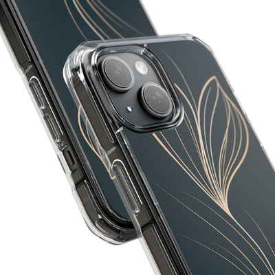 Teal Impact MagSafe Phone Case for iPhone - Sandstone Silk Flora