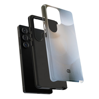 White Tough Phone Case for Samsung - Frosted Ribbed Sphere