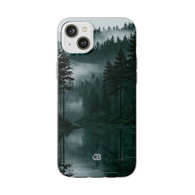 Green Lite Phone Case for iPhone - Misty Evergreen Mirror