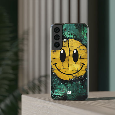 Fractured Yellow Grin · Soft Custodia per Samsung
