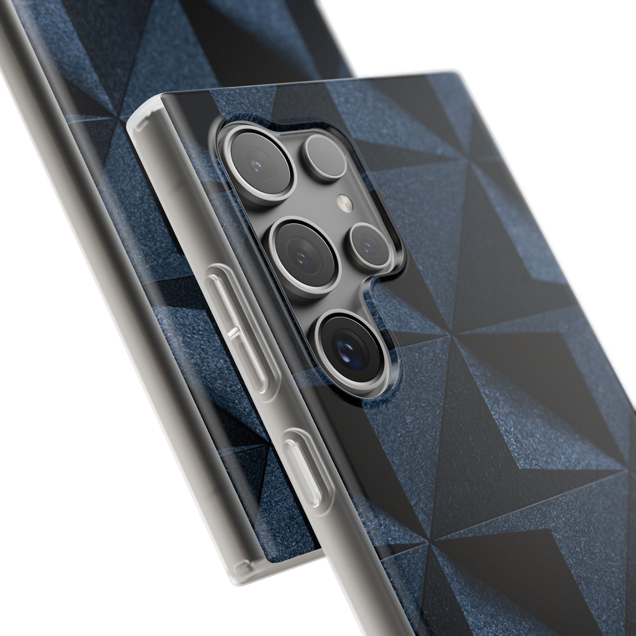 Blue Lite Phone Case for Samsung - Indigo Basalt Facets