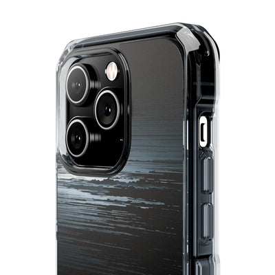 Black Impact MagSafe Phone Case for iPhone - Frozen Signal Glitch