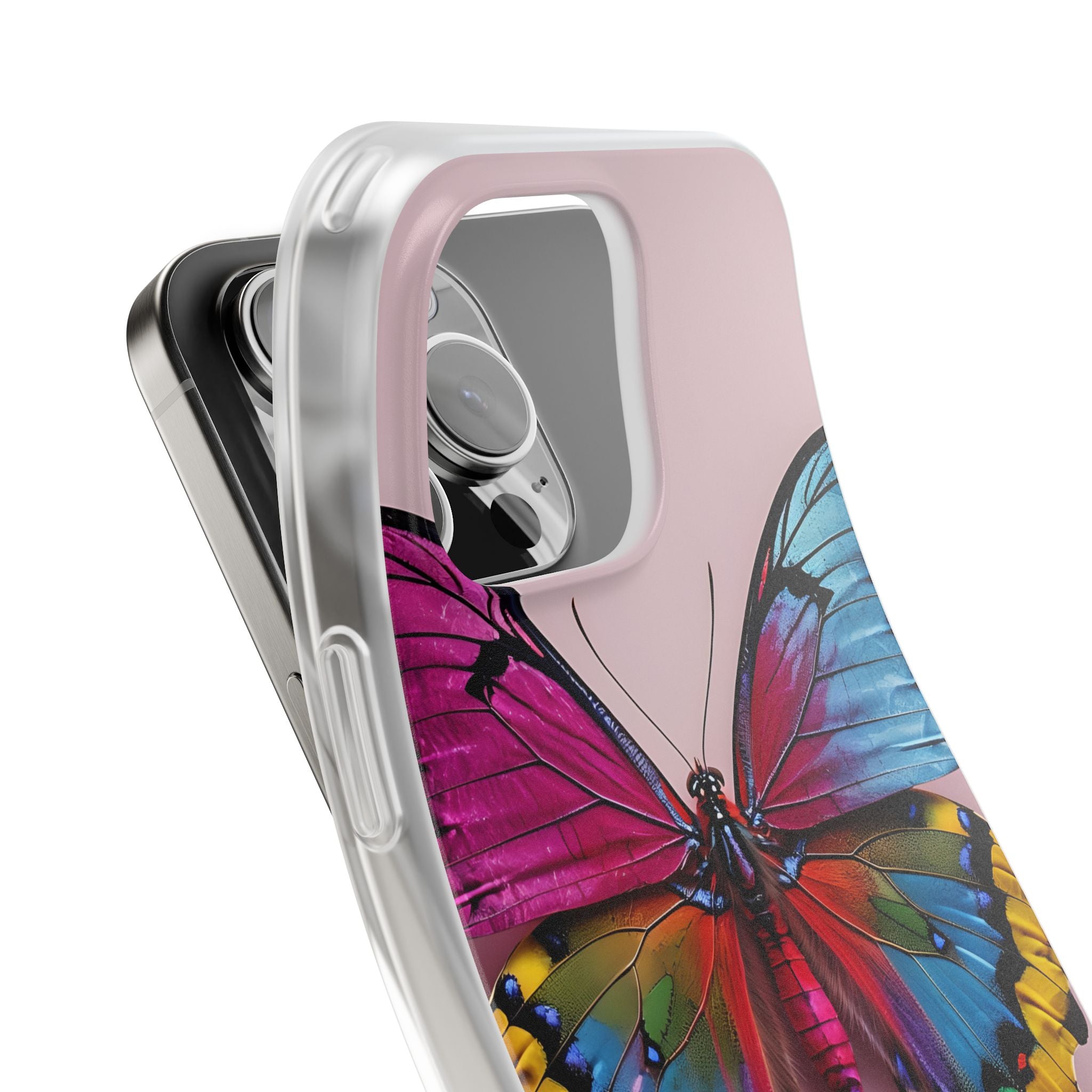 Vivid Butterfly iPhone 16 Pro Max Case - Soft