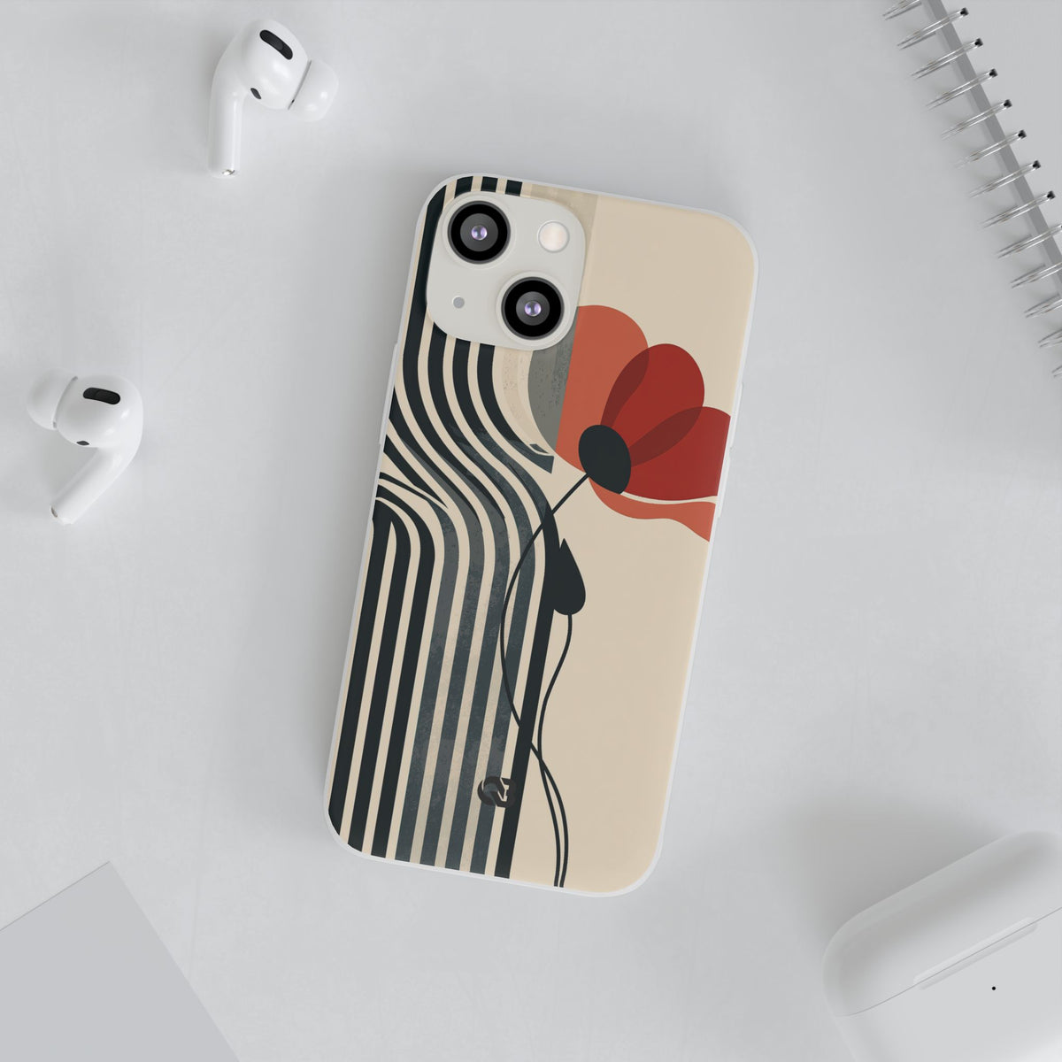 Modernist Poppy · Lite Phone Case for iPhone ·  Beige