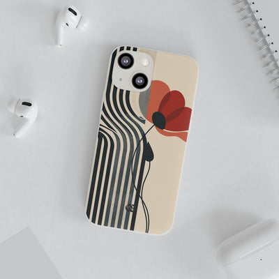 Modernist Poppy · Lite Phone Case for iPhone ·  Beige