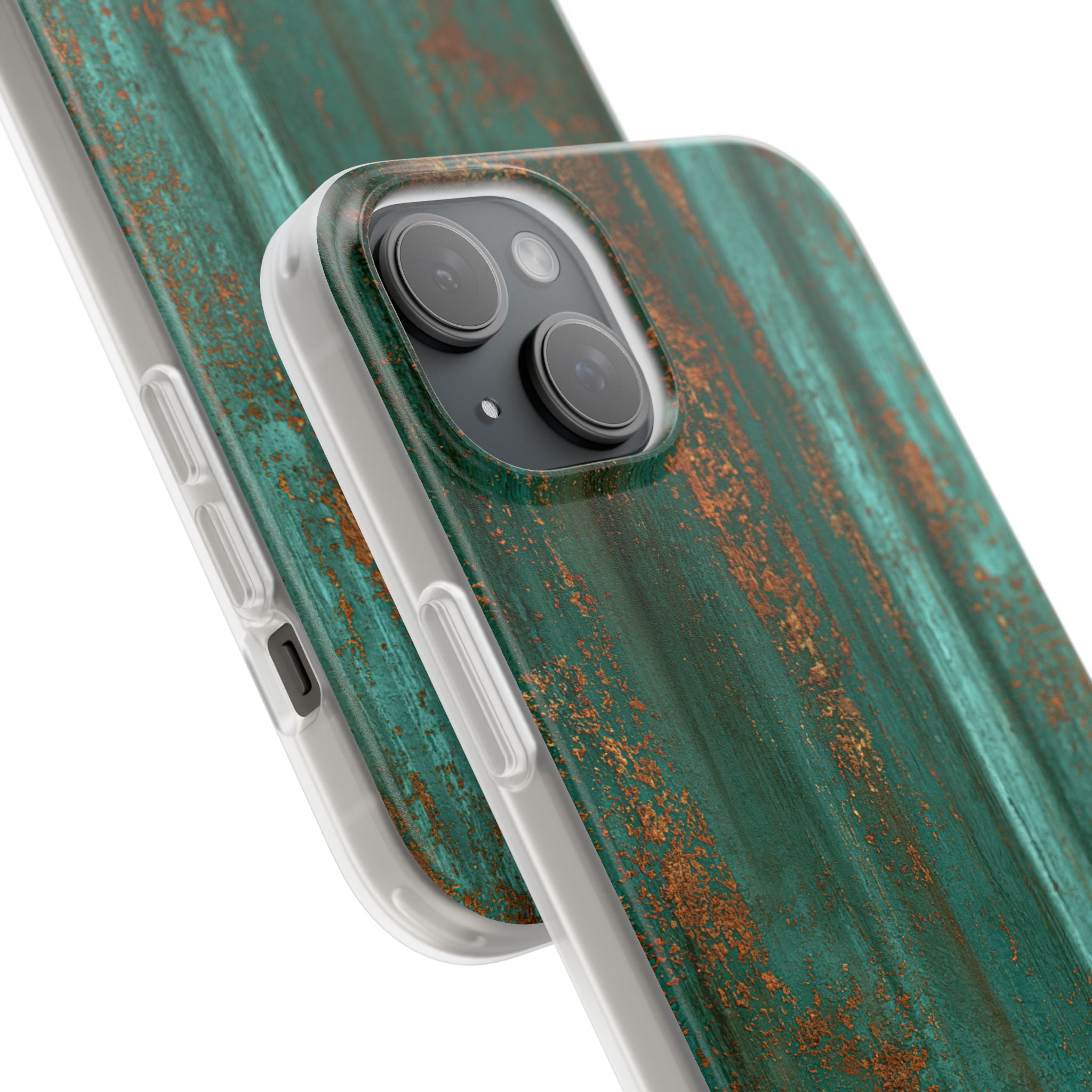 Teal Lite Phone Case for iPhone - Verdigris Copper Siding