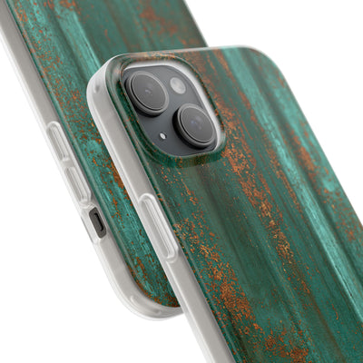 Teal Lite Phone Case for iPhone - Verdigris Copper Siding