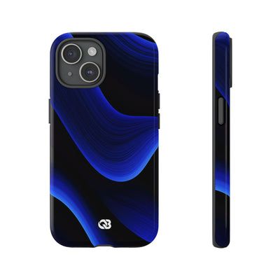 Blue Tough Phone Case for iPhone - Electric Cobalt Flow