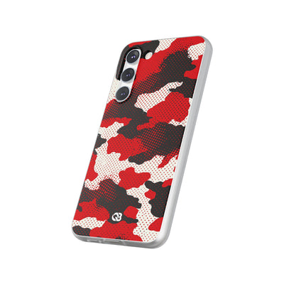 Crimson Halftone Camo · Lite Phone Case for Samsung · Red