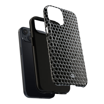 Silver Tough 2.0 Magsafe Phone Case for iPhone - Brutalist Steel Mesh