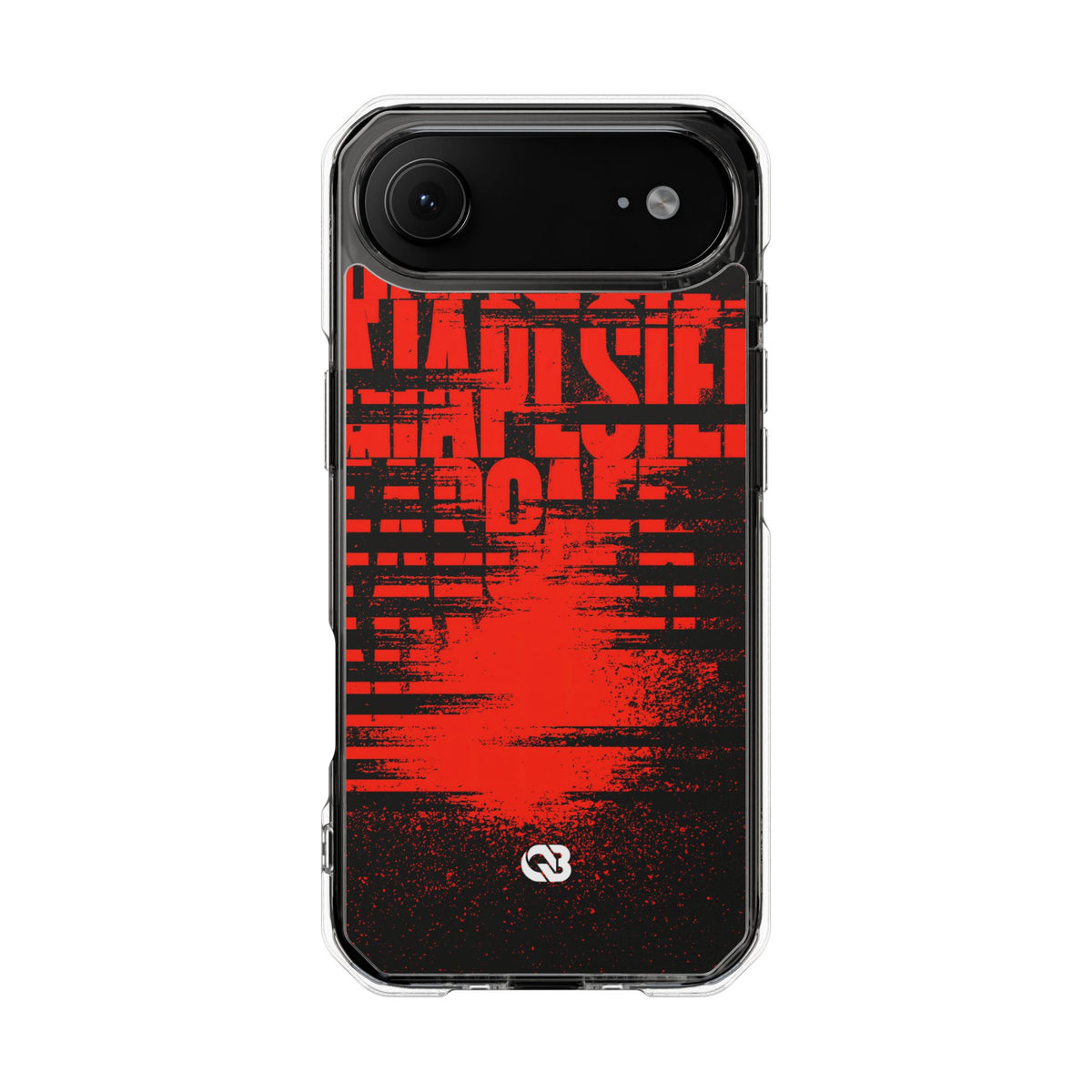 Crimson Redaction · Clear Impact Magnetic Phone Case for iPhone ·  Black