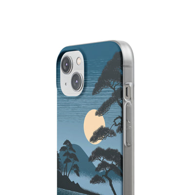 Blue Lite Phone Case for iPhone - Midnight Kyoto Pine