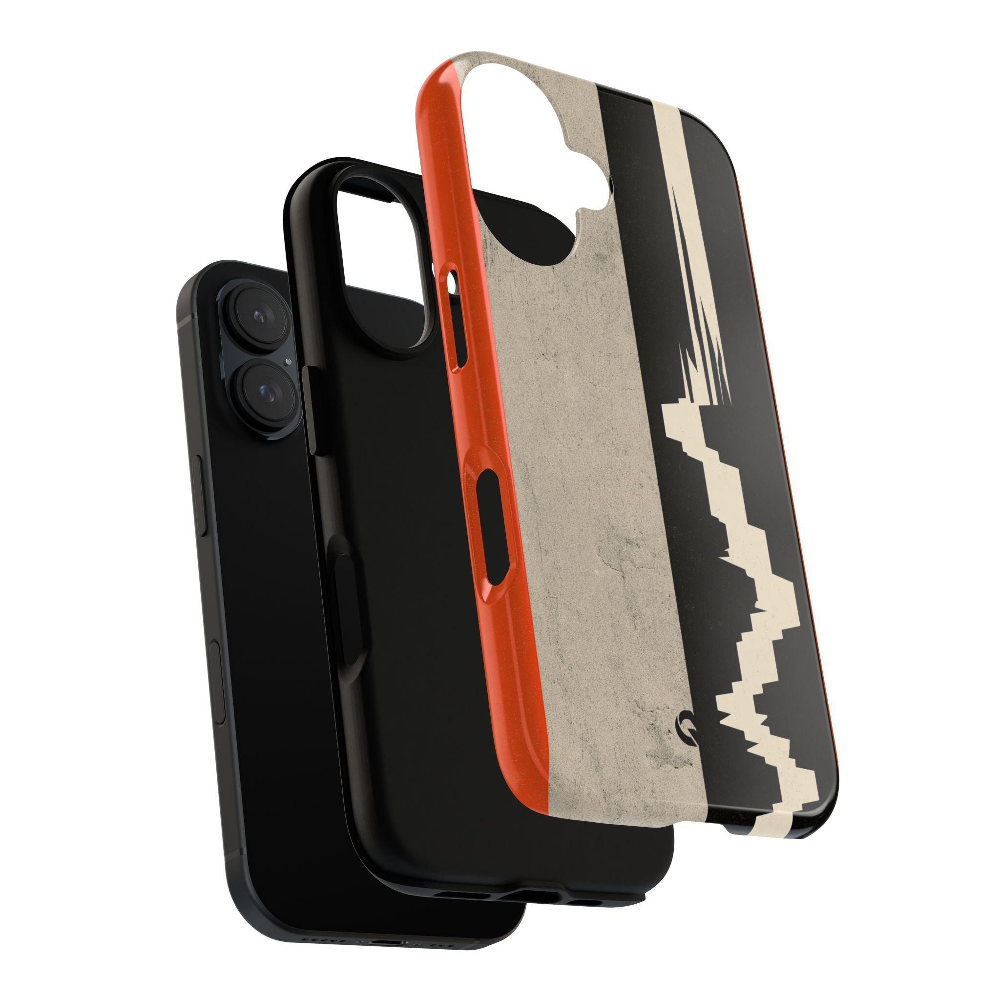 Orange Tough Phone Case for iPhone - Orange Monolith Rift