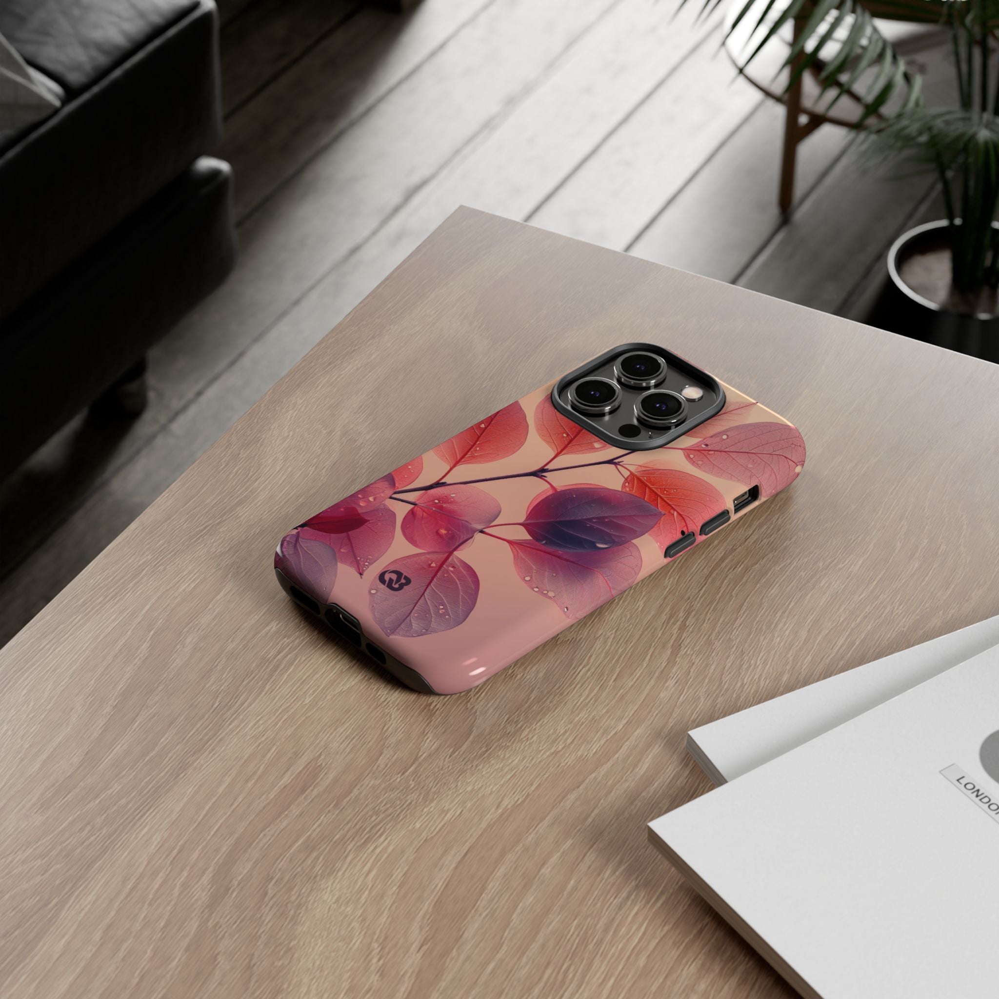 Dewy Magenta Foliage · Tough Phone Case for iPhone
