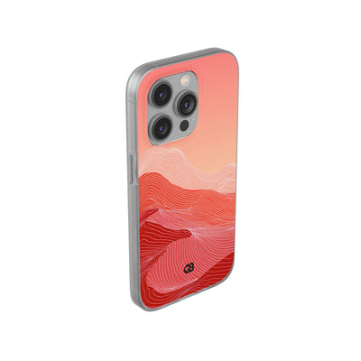 Red Lite Phone Case for iPhone - Crimson Ridge Contour