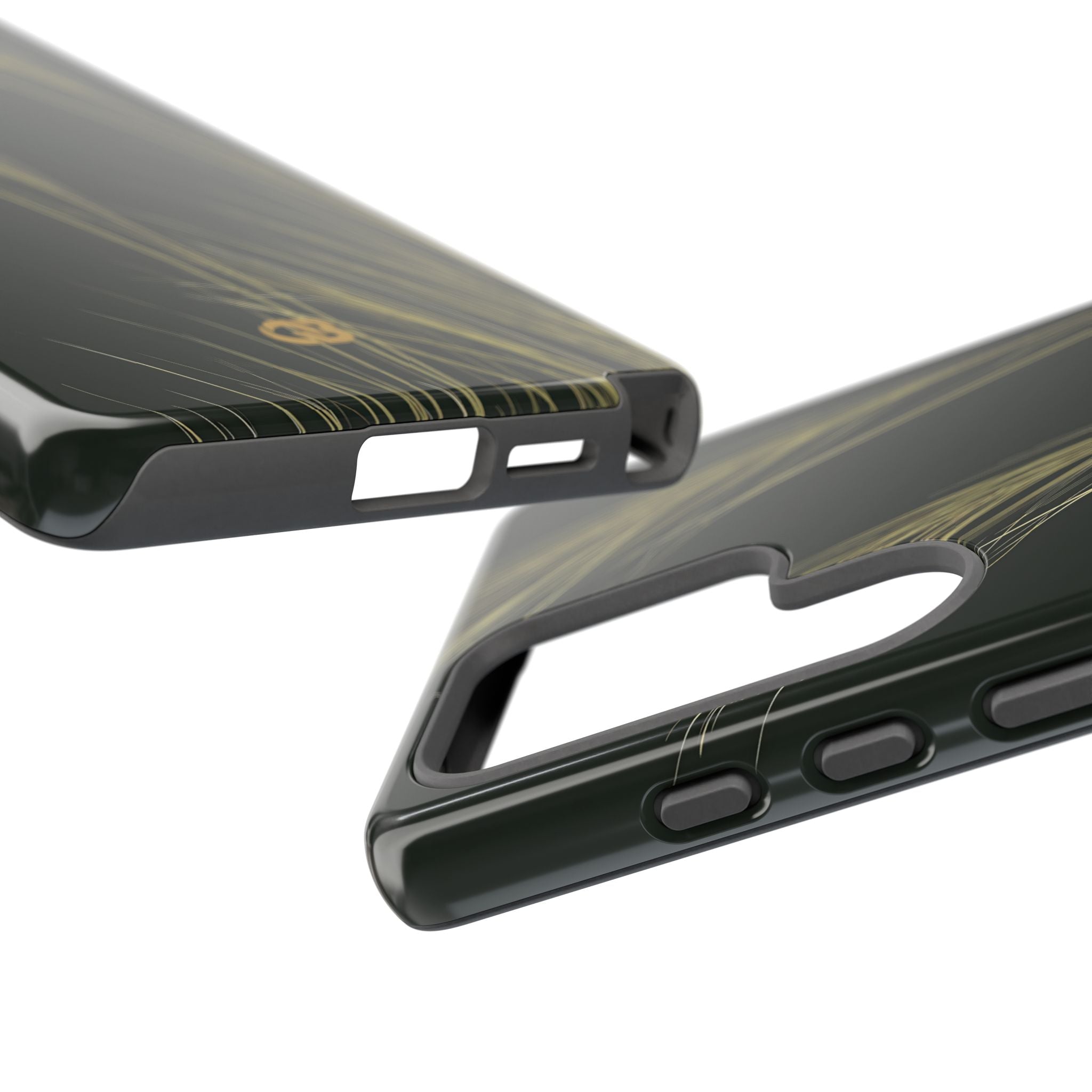 Green Tough Phone Case for Samsung - Midnight Gilded Grass