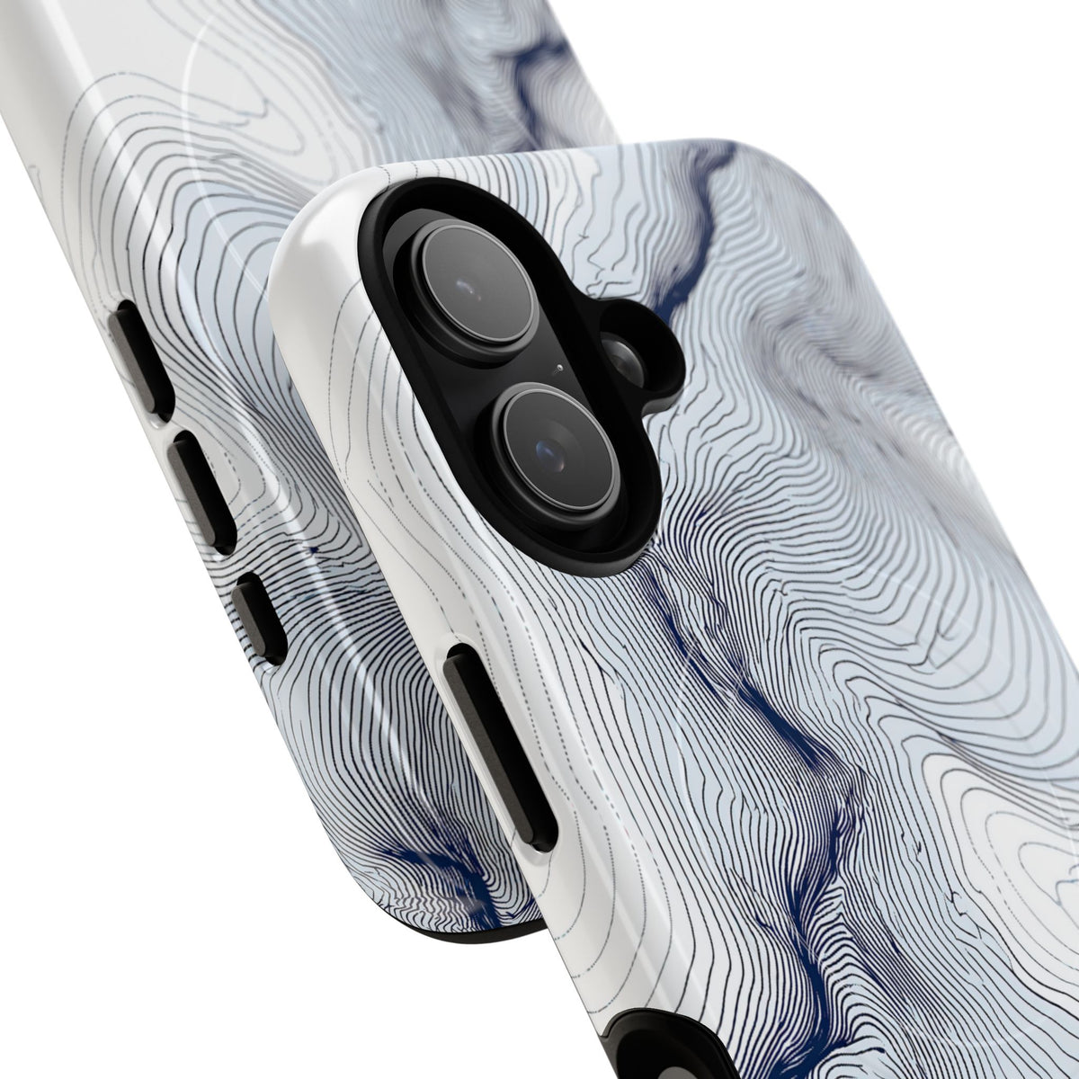 Nordic Ridge Contour · Tough 2.0 Magnetic Phone Case for iPhone · White