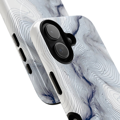 Nordic Ridge Contour · Tough 2.0 Magnetic Phone Case for iPhone · White
