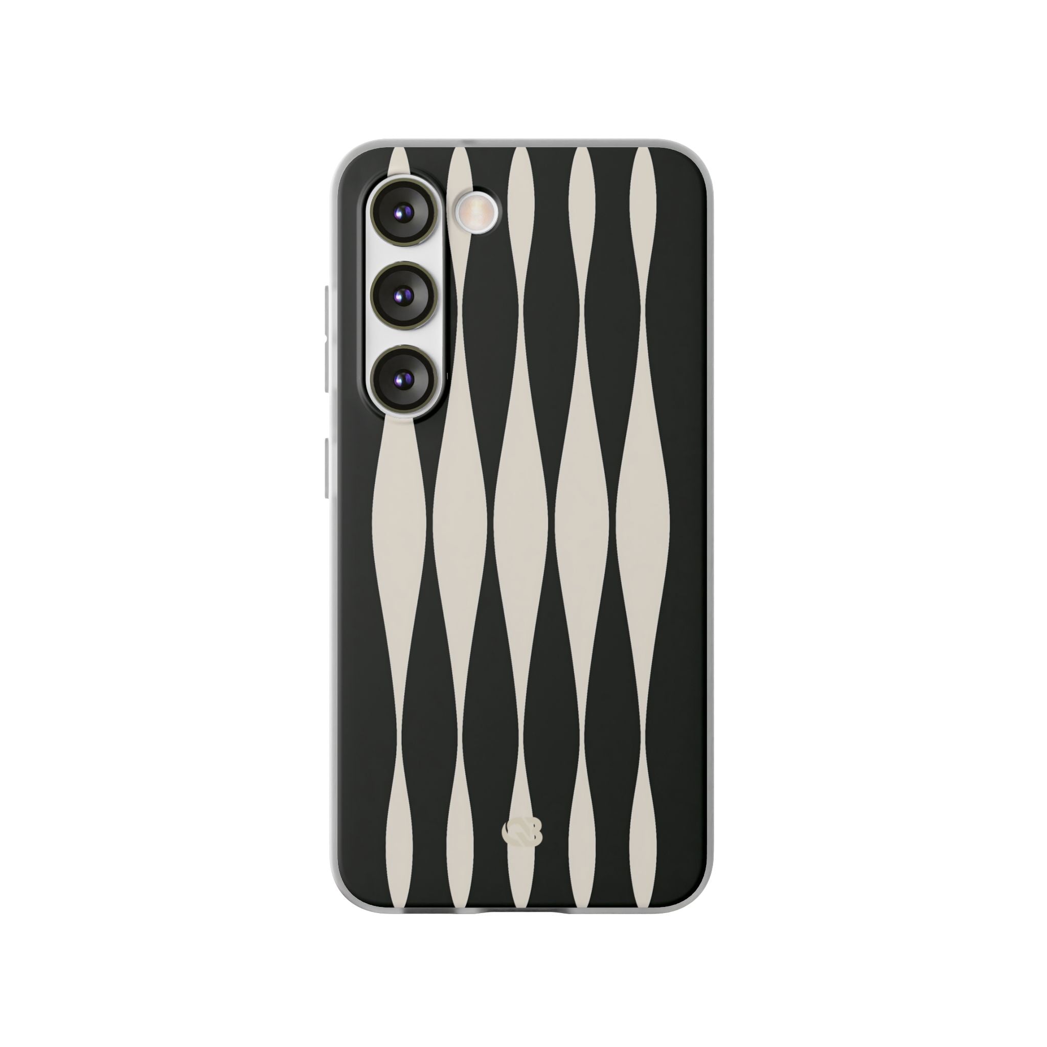Black Lite Phone Case for Samsung - Ivory Spindle Grid