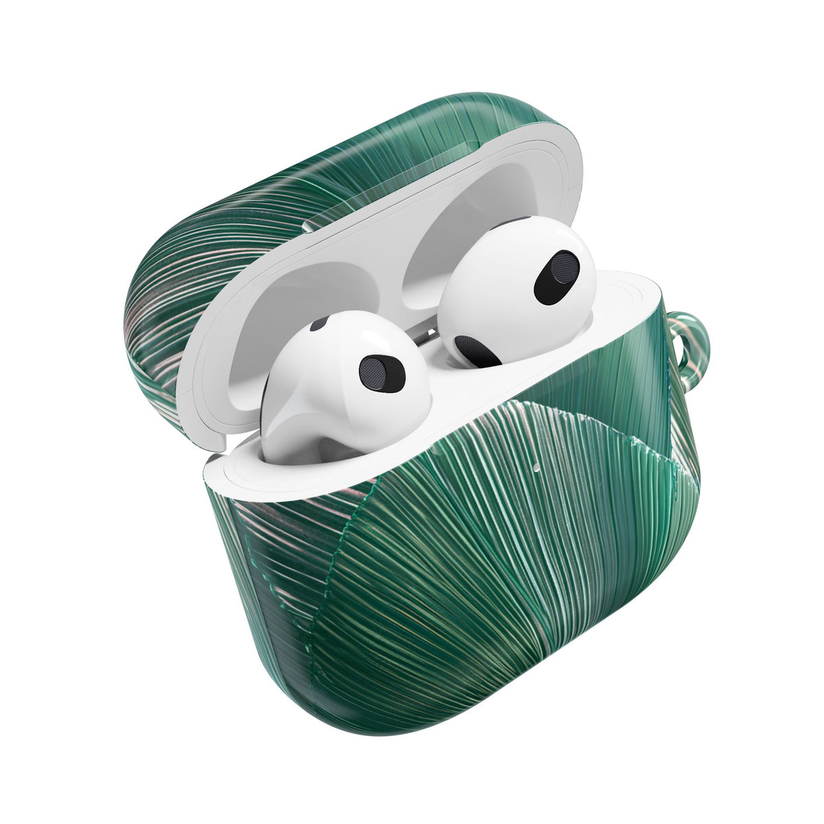 Translucent Fan Palm · Hard Case for AirPods & AirPods Pro · Teal