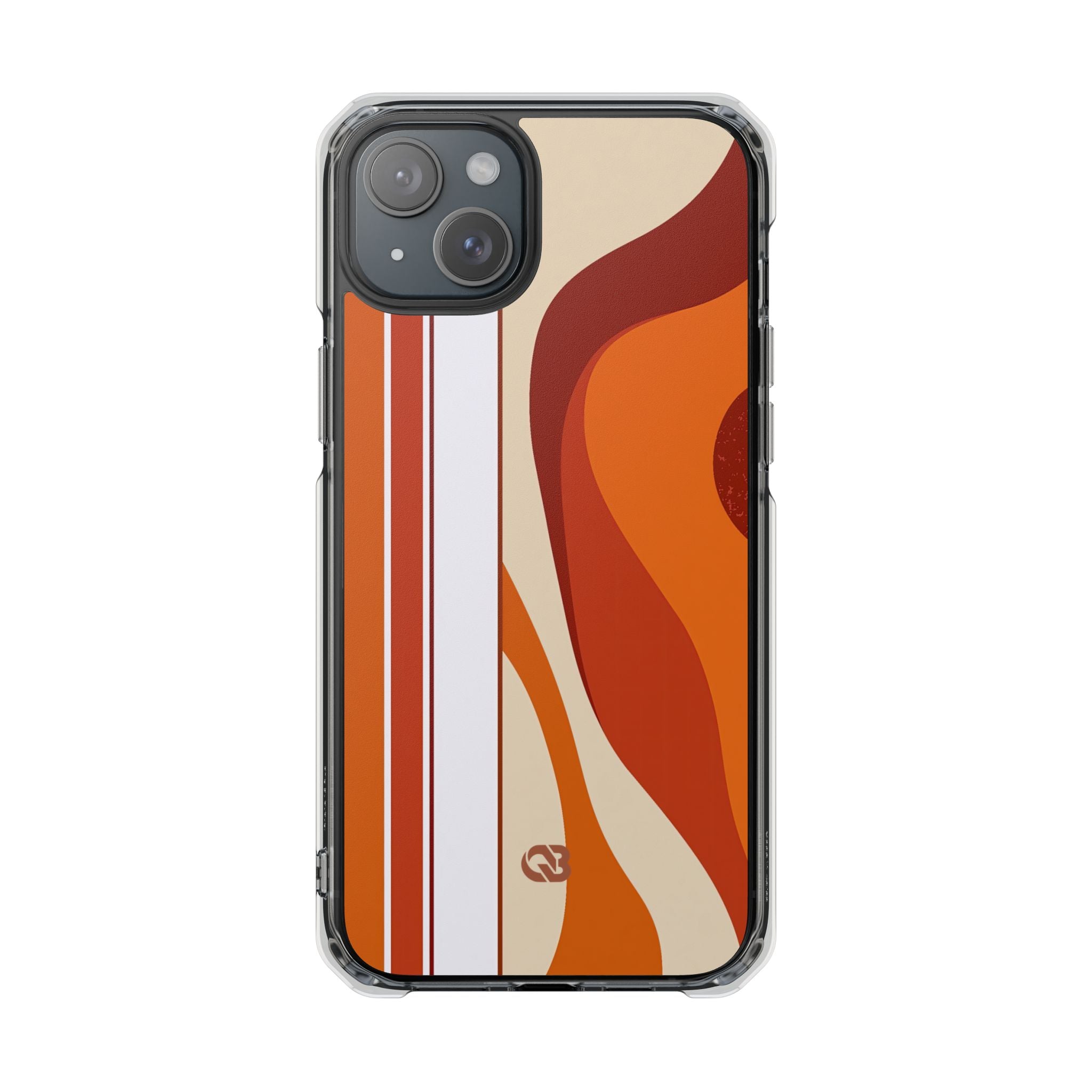 Orange Impact MagSafe Phone Case for iPhone - Terracotta Metro Line