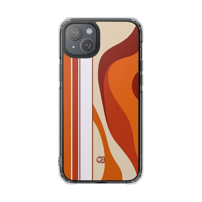Orange Impact MagSafe Phone Case for iPhone - Terracotta Metro Line