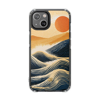 Blue Impact MagSafe Phone Case for iPhone - Kyoto Cresting Tide