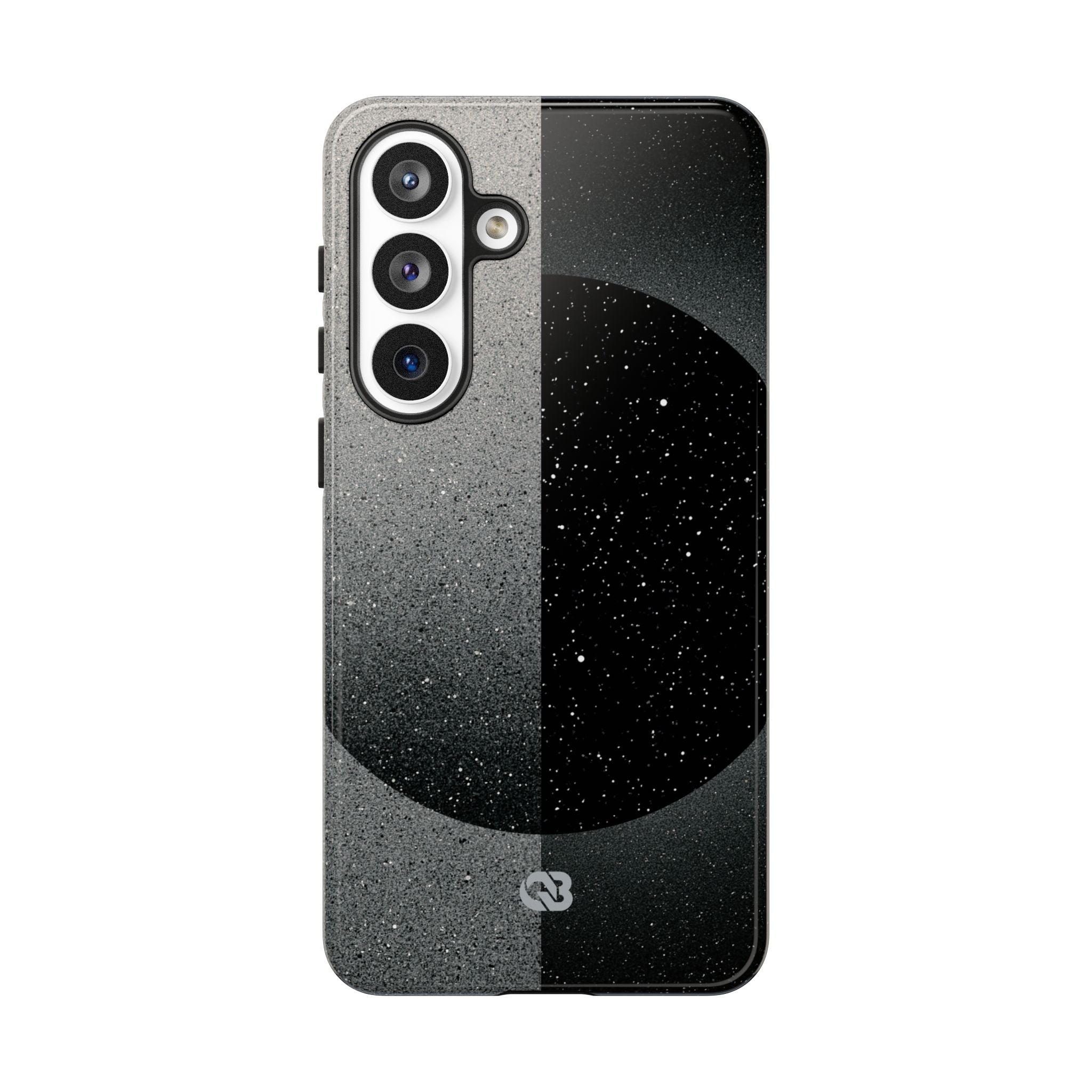 Black Tough Phone Case for Samsung - Lunar Static Orbit