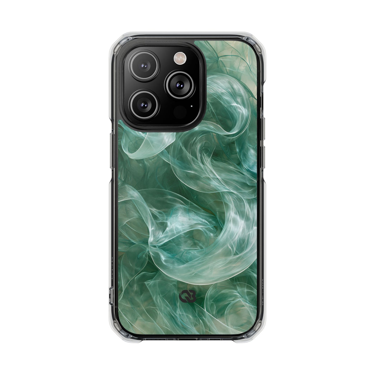 Translucent Aqua Flow · Clear Impact Magnetic Phone Case for iPhone · Teal