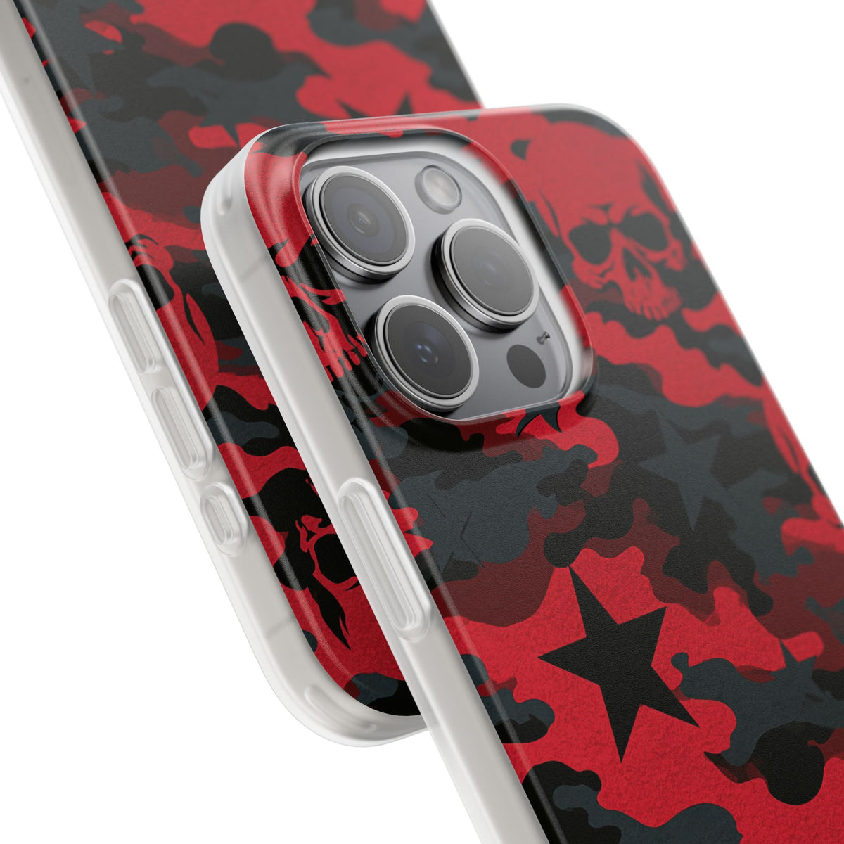 Crimson Skull Camo · Lite Phone Case for iPhone ·  Red