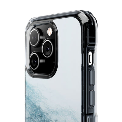 Teal Impact MagSafe Phone Case for iPhone - Cyan Vector Lattice