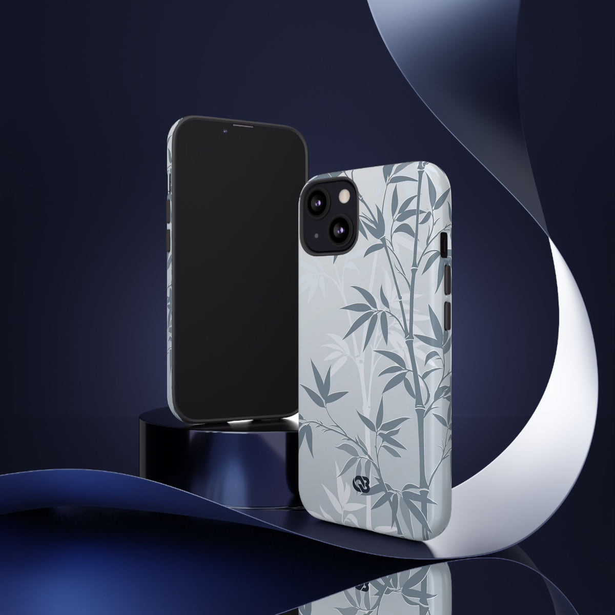 Misty Bamboo Grove · Tough Phone Case for iPhone · Blue