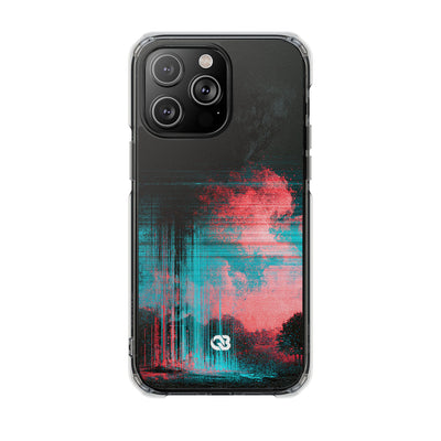 Digital Signal Drift · Clear Impact Magnetic Phone Case for iPhone · Black